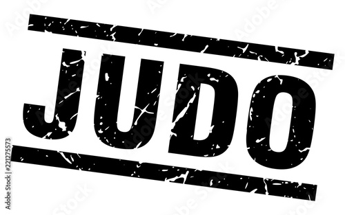 square grunge black judo stamp