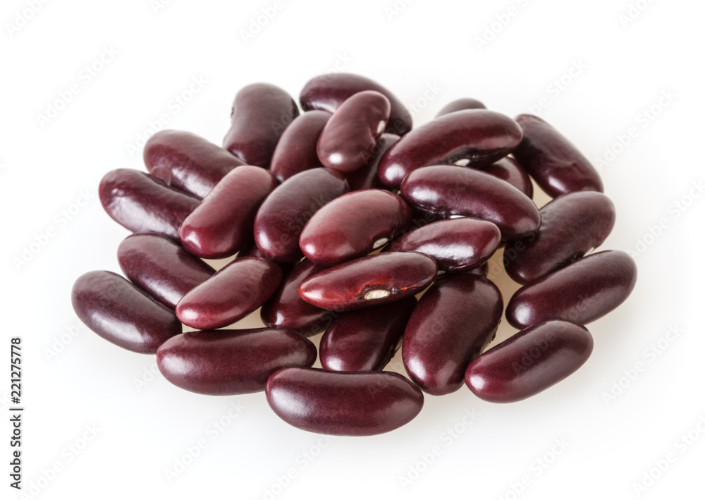 Heap of red kidney beans isolated on white background Heap of red kidney beans isolated on white background
