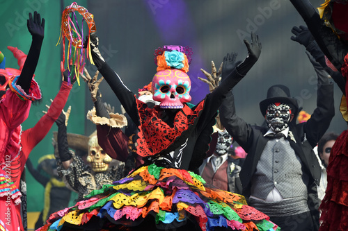 Dia de los Muertos carnival. Day of The Dead parade