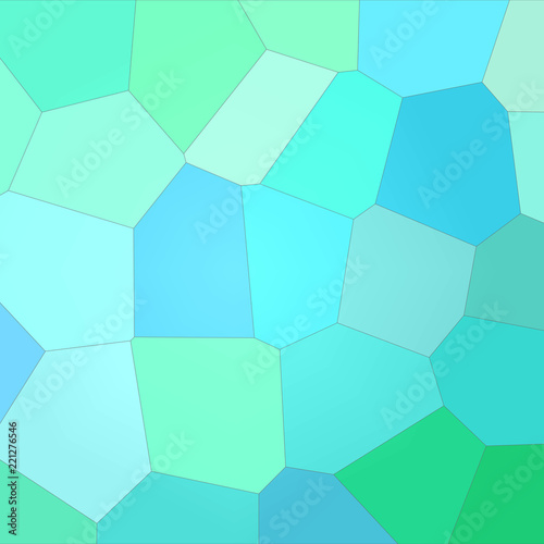 Illustration of Square aqua bright Giant Hexagon background.