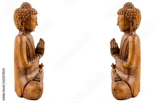 Wooden buddha statue