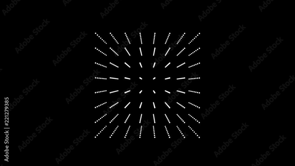 4k Technology Cube Box Spinning/
Abstract minimal animation of cube with dots particles spinning
