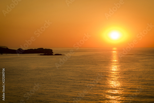 Atardecer sobre el mar. Asturias  Spain 