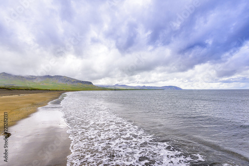 Beautiful rugged Icelandic coast  photo