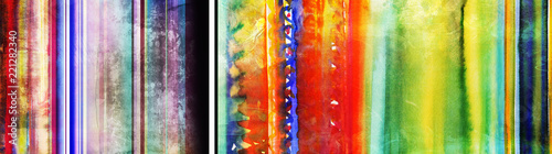 streifen aquarell bunt banner