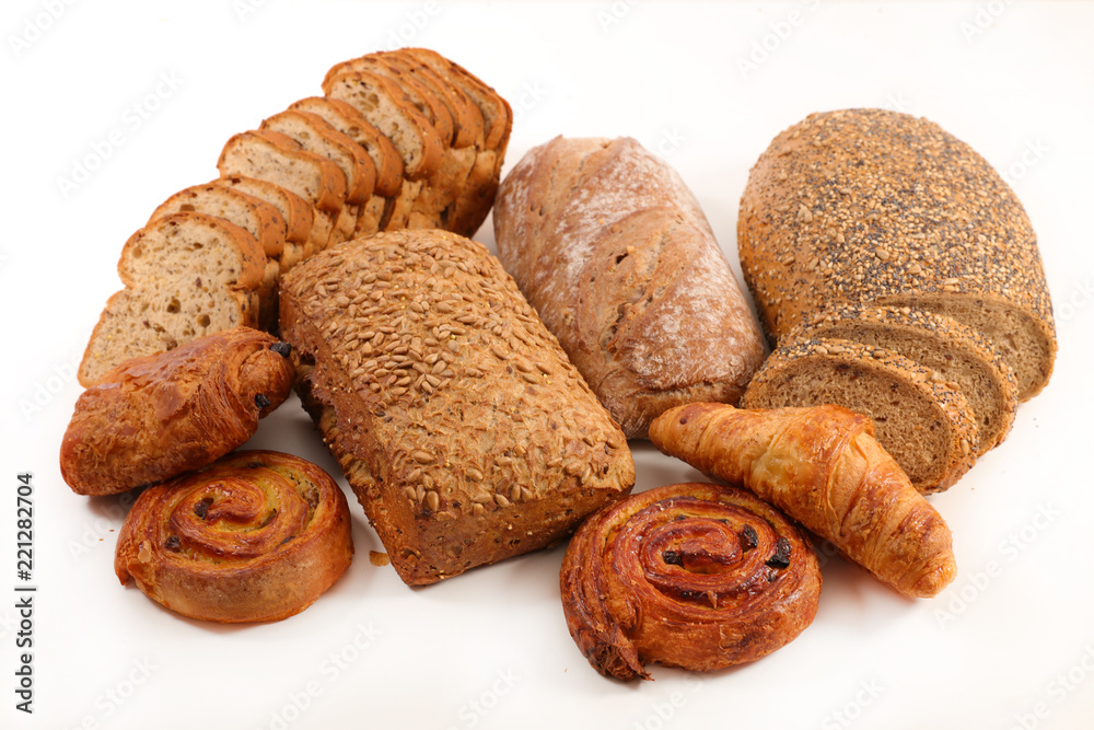 assorted bread and croissant