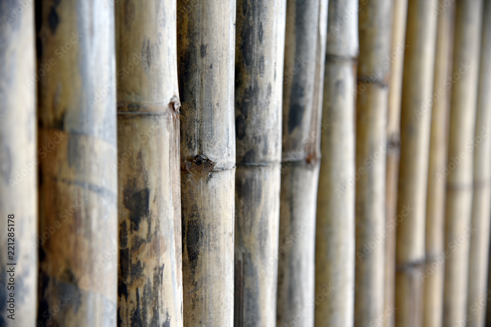 Wooden panel for barriers. Wood wall background, old brown tone bamboo plank fence texture for background. Wooden panel for barriers. Wood wall background, old brown tone bamboo plank fence texture for background.