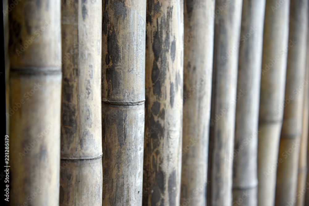 Wooden panel for barriers. Wood wall background, old brown tone bamboo plank fence texture for background. Wooden panel for barriers. Wood wall background, old brown tone bamboo plank fence texture for background.