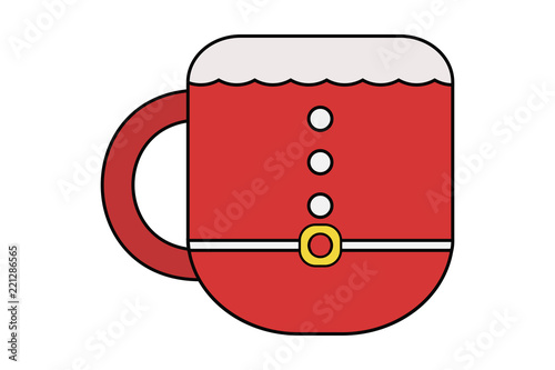 Taza roja de papa noel. 