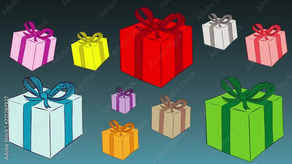 Heap of gifts and dark gradient Heap of gifts and dark gradient