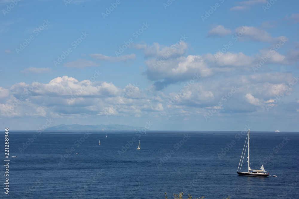 Capraia island, view from Marciana Marina (Elba island), Italy