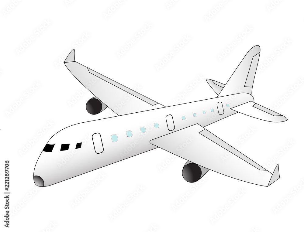 Plane vector illustration 