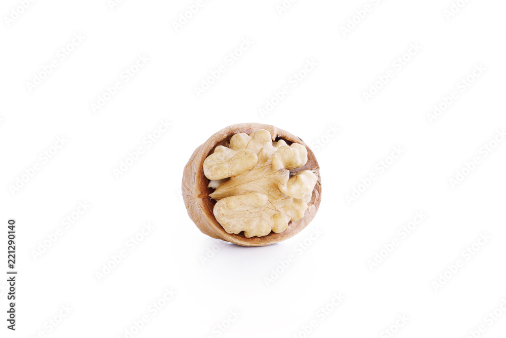 beautiful walnuts isolated on white background beautiful walnuts isolated on white background