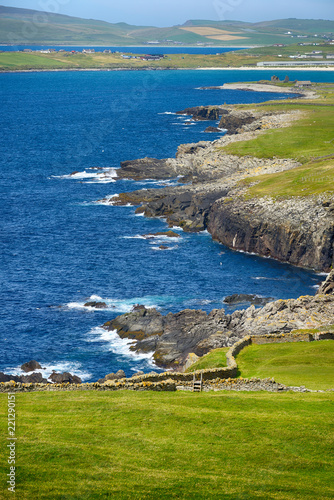 A magnificent view from Shetland mainland. photo