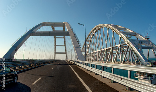 Krymsky Bridge automobile and railway © tankist276