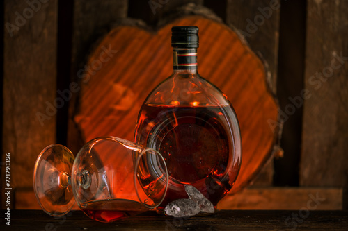 Tableau sur toile Flasche Brandy