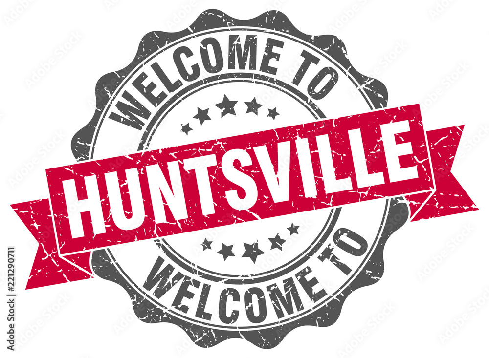 Fototapeta premium Huntsville round ribbon seal