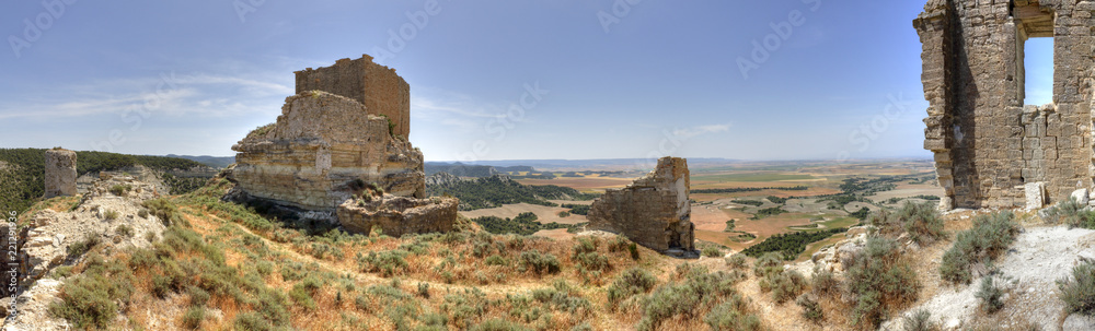 The remains of the Sora Castle in the Aragon region in Spain
