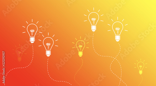lampadina, idea, colori, creatività, idee