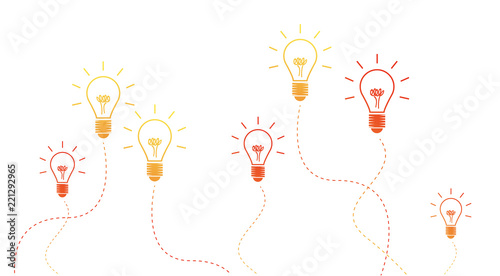 lampadina, idea, colori, creatività, idee