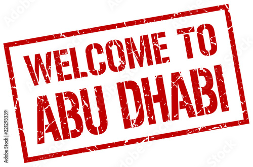 welcome to Abu Dhabi stamp