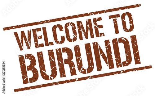 welcome to Burundi stamp