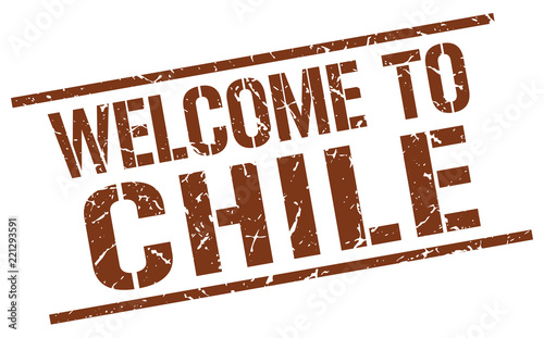welcome to Chile stamp