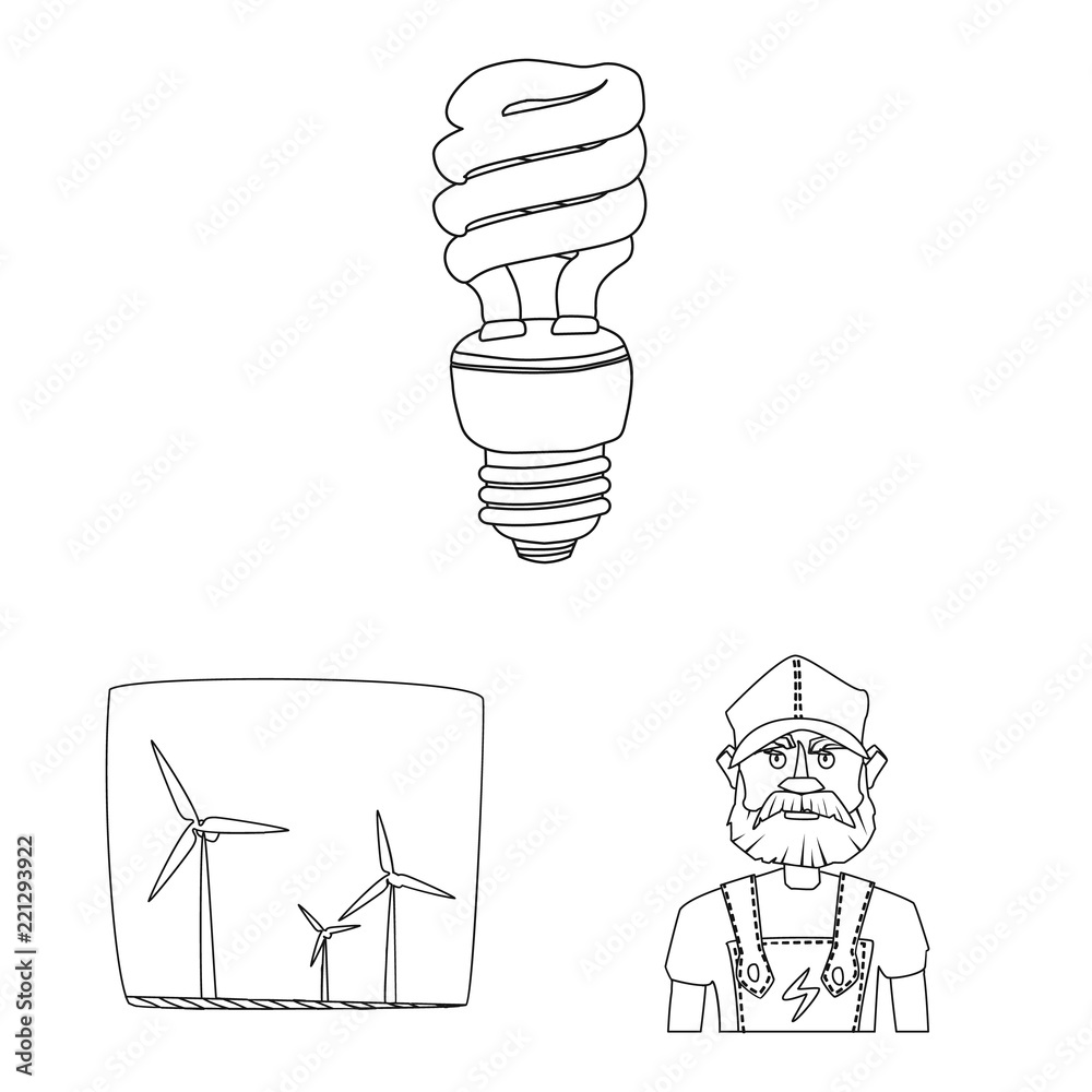 Vector design of electricity and electric sign. Set of electricity and energy stock vector illustration. Vector design of electricity and electric sign. Set of electricity and energy stock vector illustration.