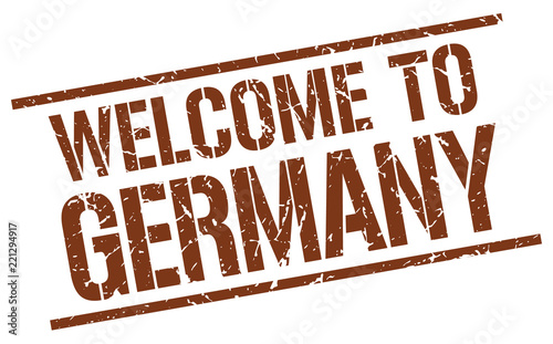 welcome to Germany stamp