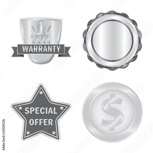 Vector design of emblem and badge logo. Collection of emblem and sticker stock vector illustration.