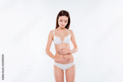 Waiting for a baby child kid early terms of pregnancy concept. P