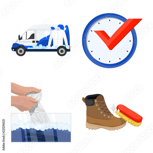 Wallpaper Mural Vector design of laundry and clean logo. Set of laundry and clothes stock vector illustration. Torontodigital.ca