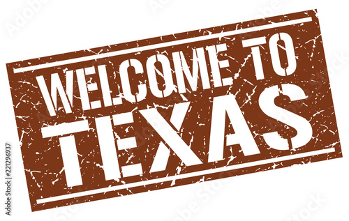 welcome to Texas stamp