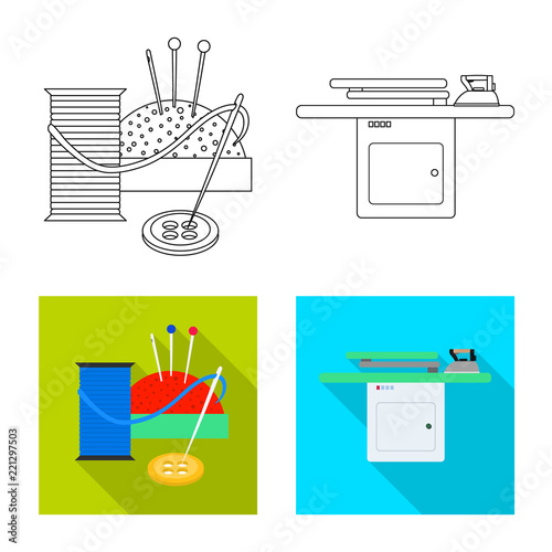 Vector design of laundry and clean icon. Set of laundry and clothes vector icon for stock.
