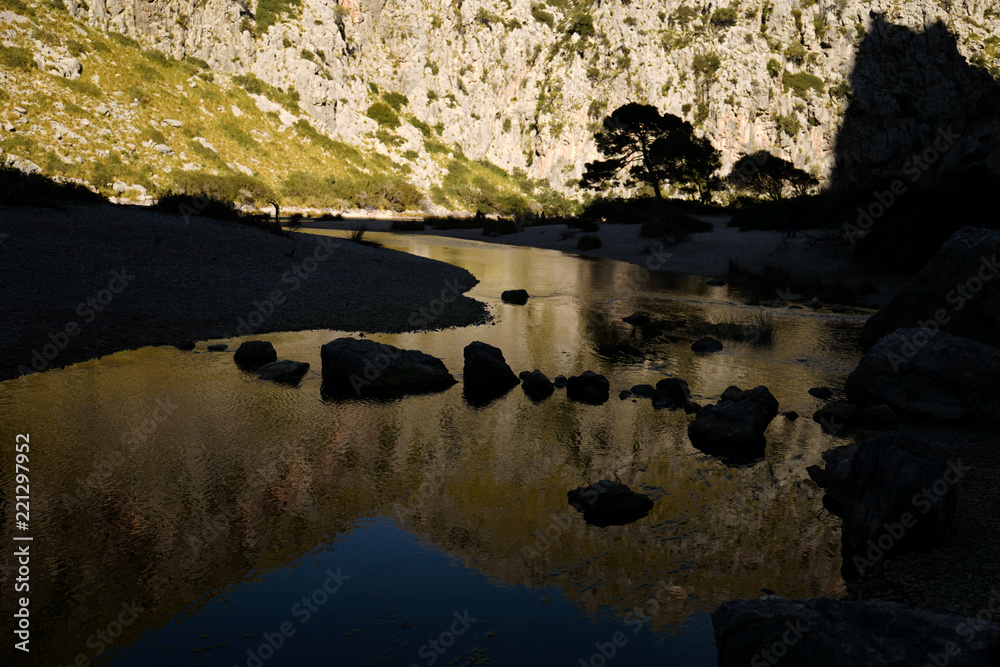 View in to a mountain valley