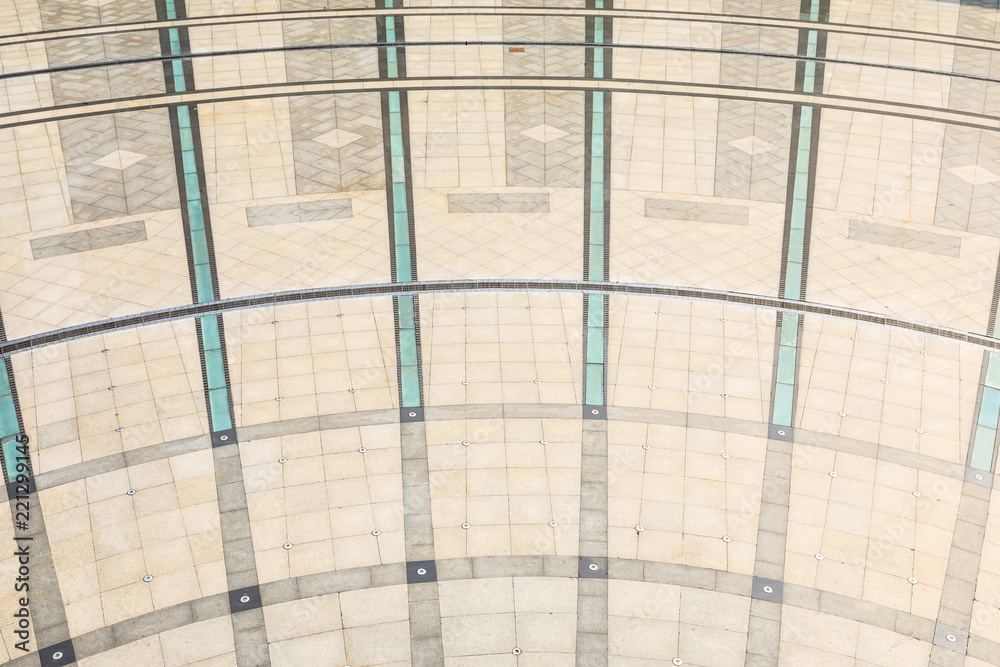 Obraz premium Modern city square floor texture background,high angle view