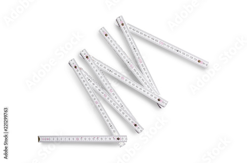 Принти на полотні Folding rule measuring tool isolated on white background