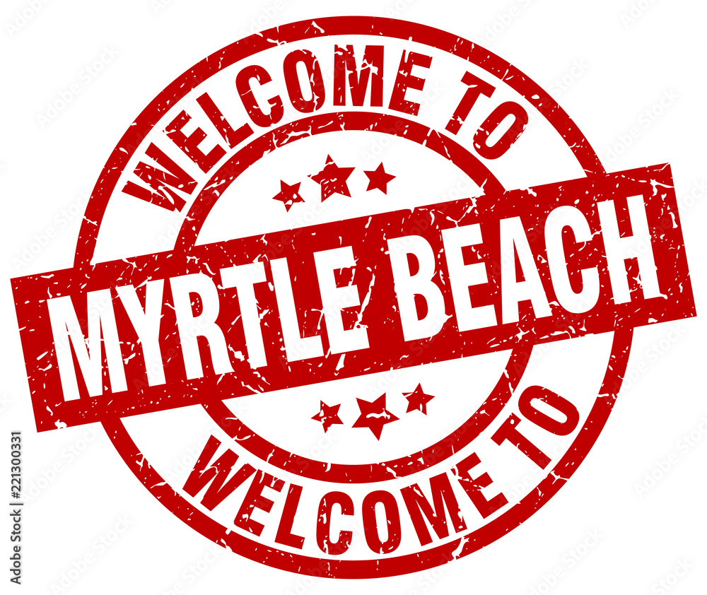 welcome to Myrtle Beach red stamp welcome to Myrtle Beach red stamp