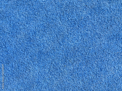 Seamless blue plastic carpet texture. Artificial turf flooring, fleecy background