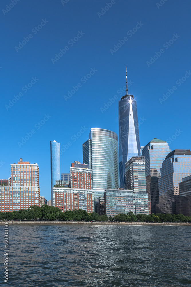 Skyscrapers of Manhattan along the Hudson River, New York City