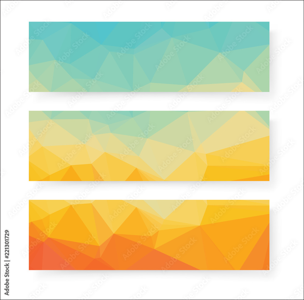 Abstract geometric polygonal banners Abstract geometric polygonal banners