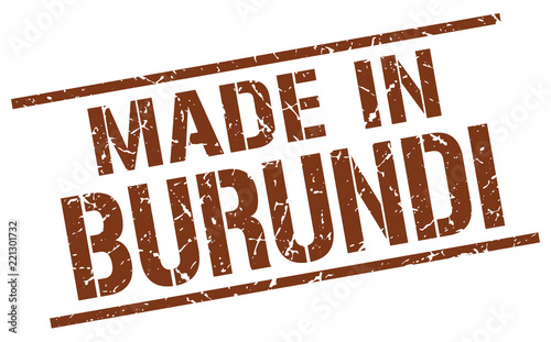 made in Burundi stamp