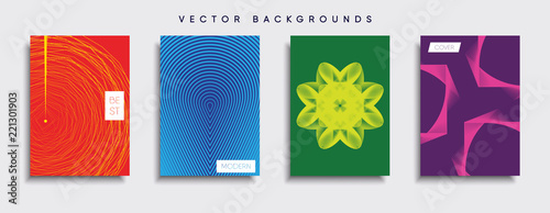 Vector cover designs. Future Poster template. Smartphone modern background set.