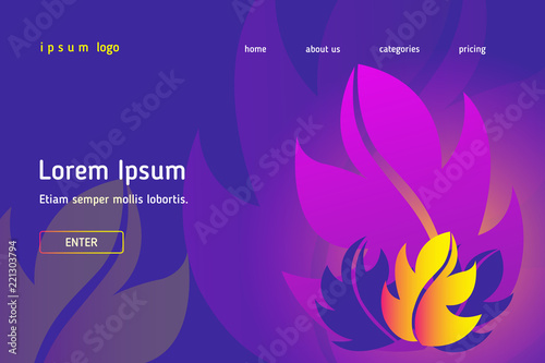 Autumn vector background. Composition with leaves, vibrant, neon color. Colorful composition. Vector illustration. 