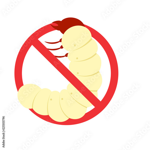 White Grub stop sign
