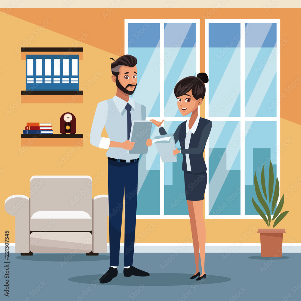 Fototapeta premium Coworkers at office