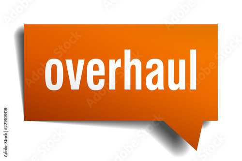 overhaul orange 3d speech bubble