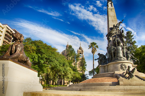 Porto ALegre, Brazil: the Júlio de Castilhos Monument to the center of Matriz Square (Praça da Matriz) , Porto Alegre, Rio Grande do Sul, Brazil photo