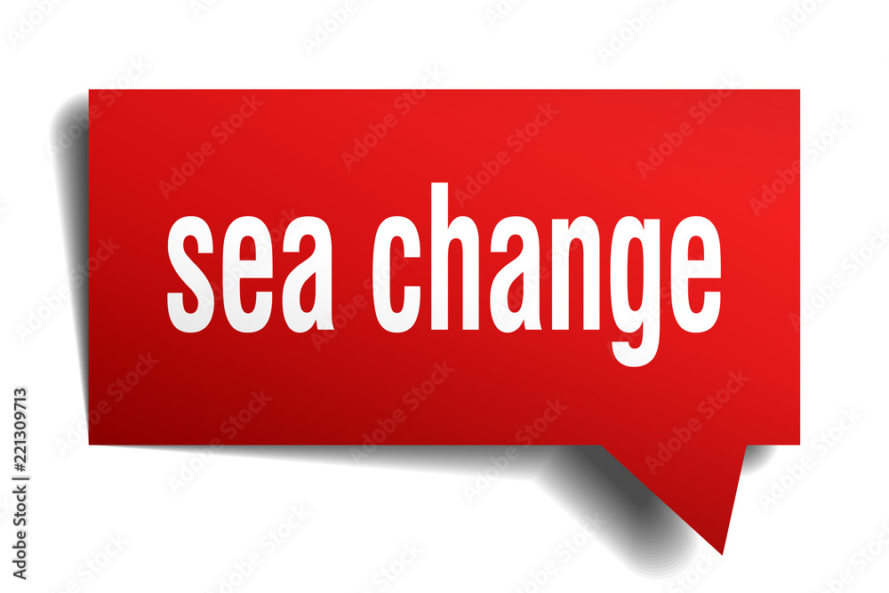 sea change red 3d speech bubble sea change red 3d speech bubble