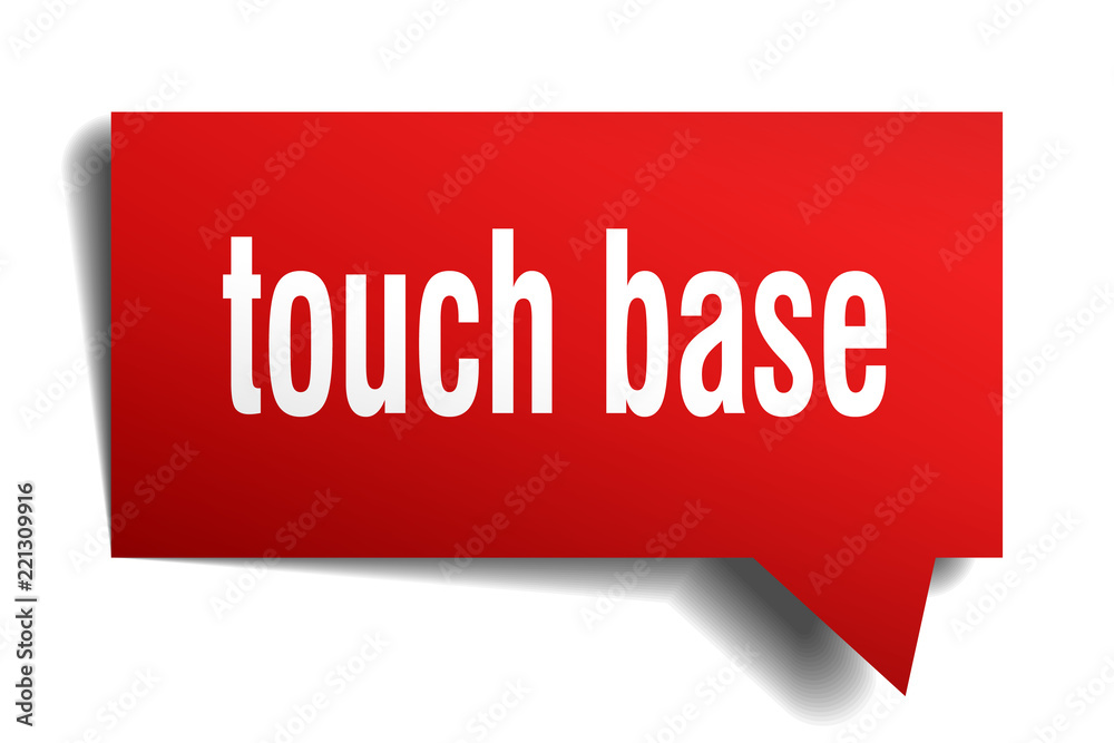 touch base red 3d speech bubble touch base red 3d speech bubble